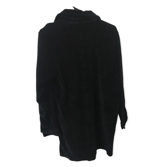 Vintage Erika collection black velvet long sleeve button down shirt - Picture 2 of 9